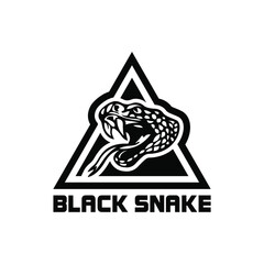 snake head logo with triangular shield