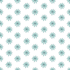 Flowers seamless pattern. Hand drawn linear and silhouette flowers textures. Cute flower patterns. Simple universal background.