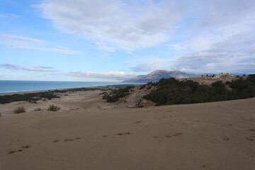 view on sand dune called Patara Beach, Turkey