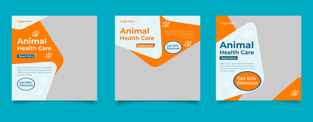 Pet store social media banner post template
