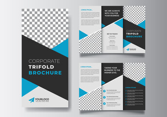 Tri fold brochure template design, Business Tri fold brochure design, Corporate Tri fold brochure design, brochure flyer design, Vector a4