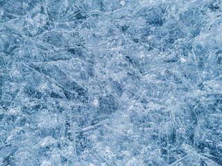 Close-up of ice crystals, close-up, textured background.