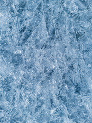 Fototapeta premium Close-up of ice crystals, close-up, textured background.
