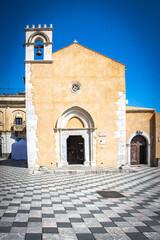 Fototapeta premium small church in taormina, sicily, italy, europe