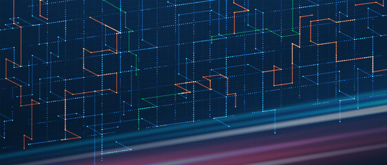 Technology data background, idea of global business solution