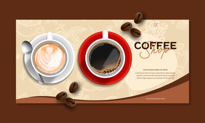 Poster template for coffee shop