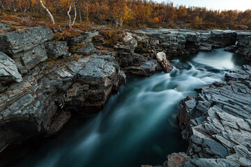 Canyon Abisko National Park, Kiruna Municipality, Lapland, Norrbotten County, Sweden