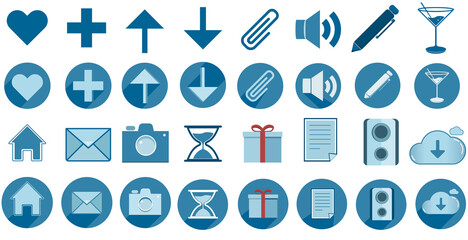 Set of Icons of Daily Life for Websites