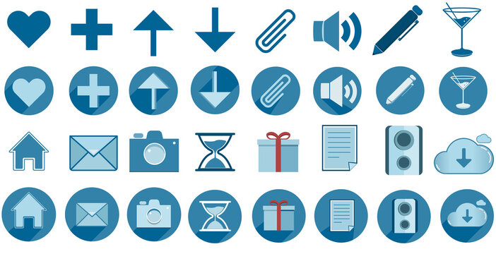 Set of Icons of Daily Life for Websites