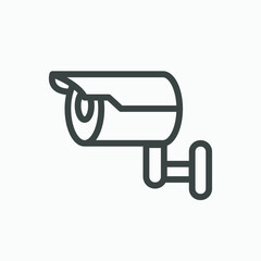 security camera icon vector. guard, surveillance, secretary, safety, control, system icon vector symbol