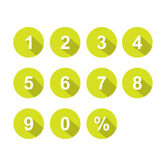 numbers set icon vector