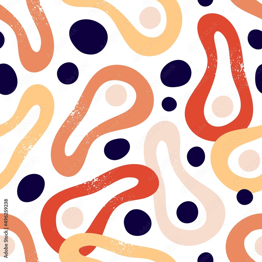 Leinwandbilder abstract shapes pattern. seamless texture with modern elements, repeating print. endless geometric b