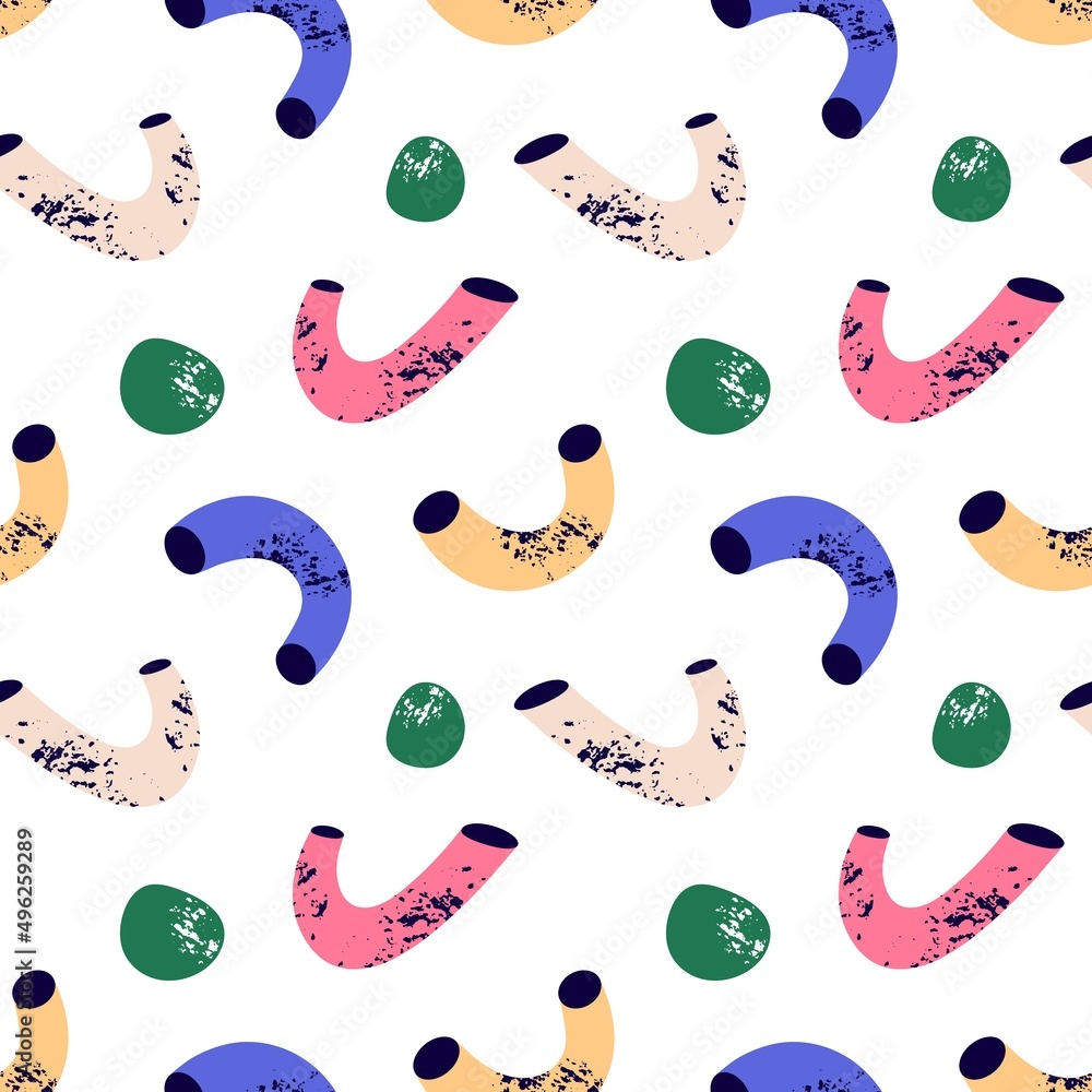 Leinwandbilder seamless abstract pattern with modern shapes. endless texture with creative elements, repeating prin