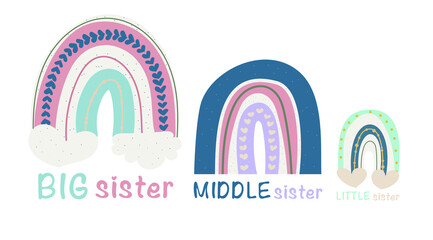 Vector Family Matching. Big sister, middle sister, little sister. 
