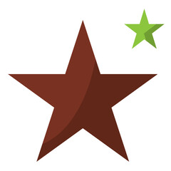 Simple star flat icon, star and galaxy related concept on the white background