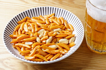 柿の種　ビール