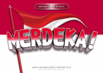 Indonesian independence day editable text effect