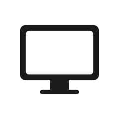 Screen vector icon isolated on white background