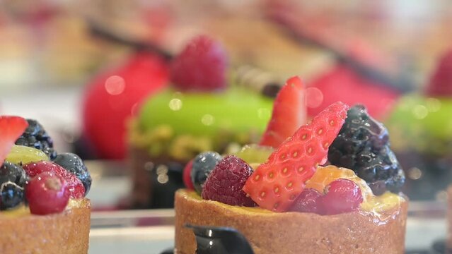 Macro scene for taditional Italian pastry step by step process