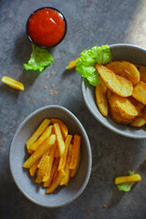 Fried Fries Potato Sauce health