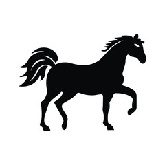 Fototapeta na wymiar black horse vector logo template