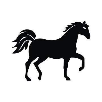 black horse vector logo template