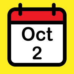 Calendar icon second October