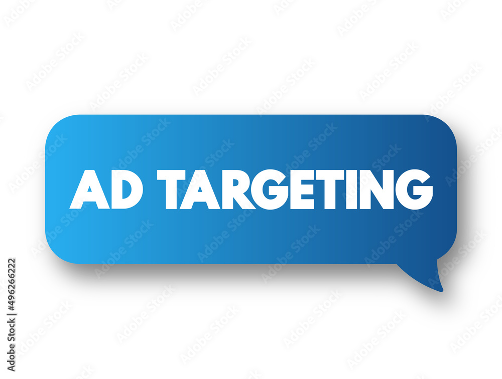 Poster ad targeting - form of advertising, that is directed towards an audience with certain traits, text c