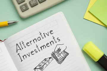 Alternative investments is shown on the photo using the text