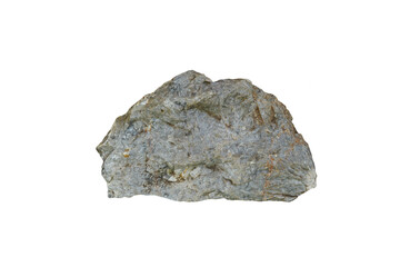 Sample raw chert stone isolated on white background. sedimentary rock that is made of silica,...