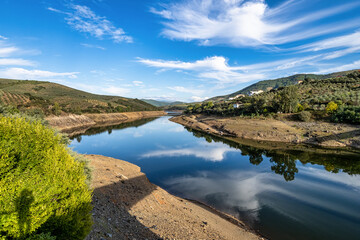The Gabriel and Galan reservoir, near Granadilla. Extremadura. Spain.