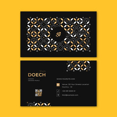 Black gold business card template