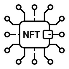 NFT wallet. Vector icon for graphical user interface.