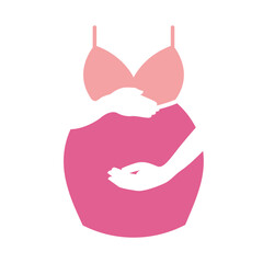 pregnant woman Logo Icon pregnancy cloths Flat Pictogram Symbol 