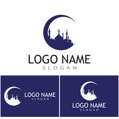 Mosque Logo Template vector symbol illustration design