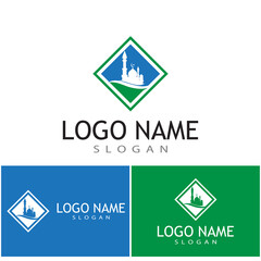 Mosque Logo Template vector symbol illustration design