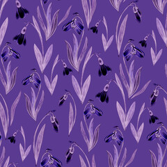 Abstract flowers on a dark background