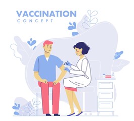 People vaccination concept for immunity health. Healthcare, medical treatment, prevention and immunize.