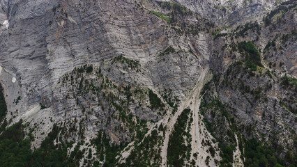 Beautiful landscape in Albania with mountains