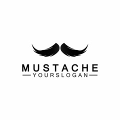 Mustache Vector icon logo design template