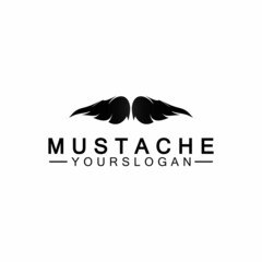 Mustache Vector icon logo design template