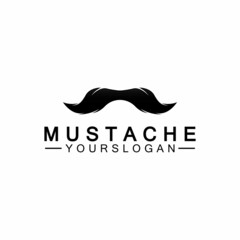 Mustache Vector icon logo design template