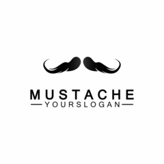 Mustache Vector icon logo design template