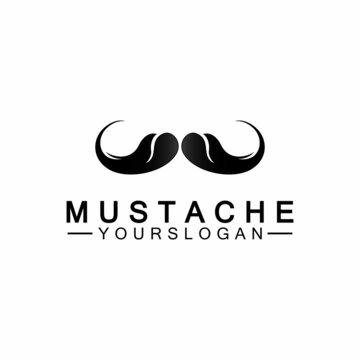 Mustache Vector icon logo design template