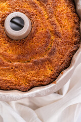 Apple bundt cake with caramel glaze