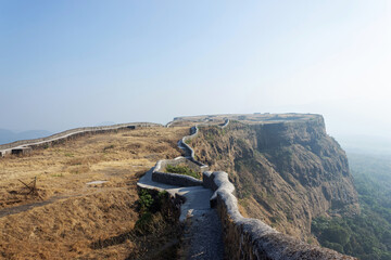 Full View of Fort From Flag Point, Korigad, Maharashtra, India - obrazy, fototapety, plakaty