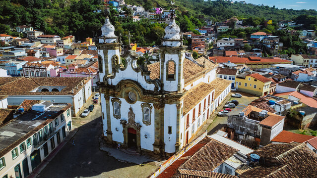 Church of Nossa Senhora do Carmo. S&atilde;o Jo&atilde;o del Rei, Minas Gerais, Brazil