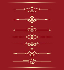 Fototapeta premium Vintage set. Floral elements for design monograms, invitations, frames, menus and labels. Graphic design of the website, cafes, boutiques, hotels, wedding invitations.