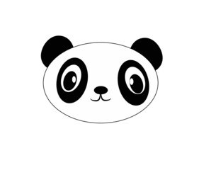 panda cartoon isolated on white
