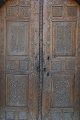 wooden door church entrance detail gate, wooden detail church door entrance gate. old architecture stone arch wooden gate detail church entrance medieval decoration ancient building pattern